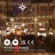 Icicle string lights – IP44 waterproof, 11 modes, dimmable, timer & memory function