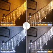 Icicle string lights – IP44 waterproof, 11 modes, dimmable, timer & memory function