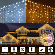 Icicle string lights – IP44 waterproof, 11 modes, dimmable, timer & memory function