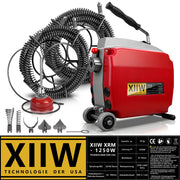 Máquina eléctrica desatascadora de tuberías 1250W con resorte de acero al manganeso de 22 mm y cabezales de corte para tuberías de 20–200 mm, profesional
