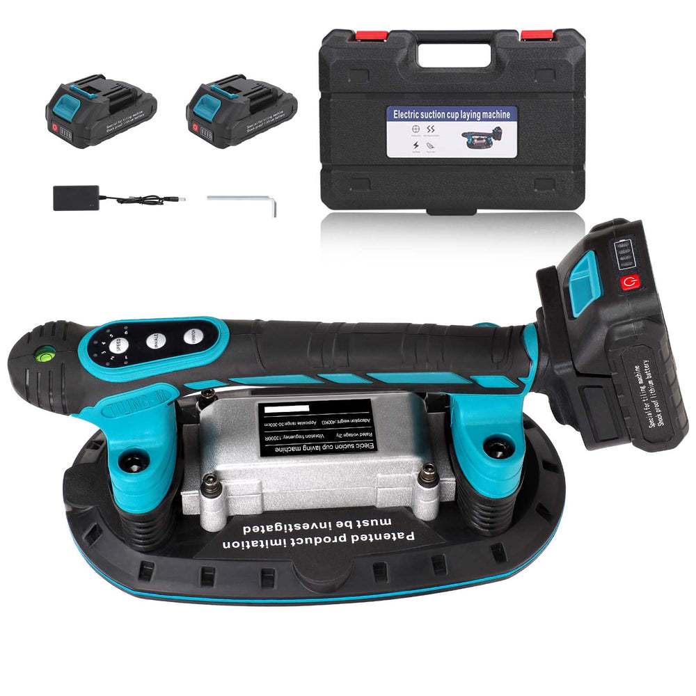 Elektrisk flisevibrator 250 kg med batteri og sugekop – 6-trins vibration