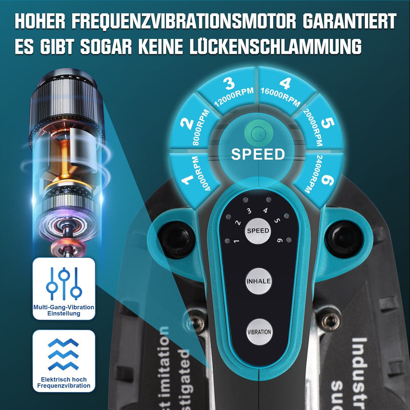 Elektrischer Fliesenrüttler 250 kg mit Akku und Saugnapf – 6 - Stufen Vibration