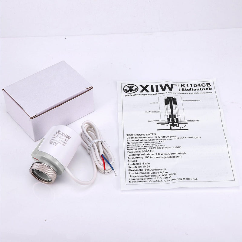 alt
Actuador eléctrico 230V AC – 110N de fuerza, protección IP54, recorrido de 3 - 3,5 mm