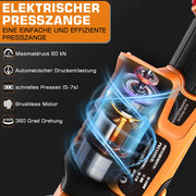 Electrohydraulic crimping pliers with battery & automatic pressure control, TH/V profiles