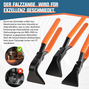 Falzzangesæt – 3 dele, 150 mm, bæreevne 200 kg, korrosionsbestandig, smedetek