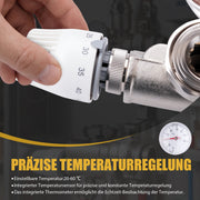 Fixed-value control set for underfloor heating with mixing valve, circulation pump & thermostat