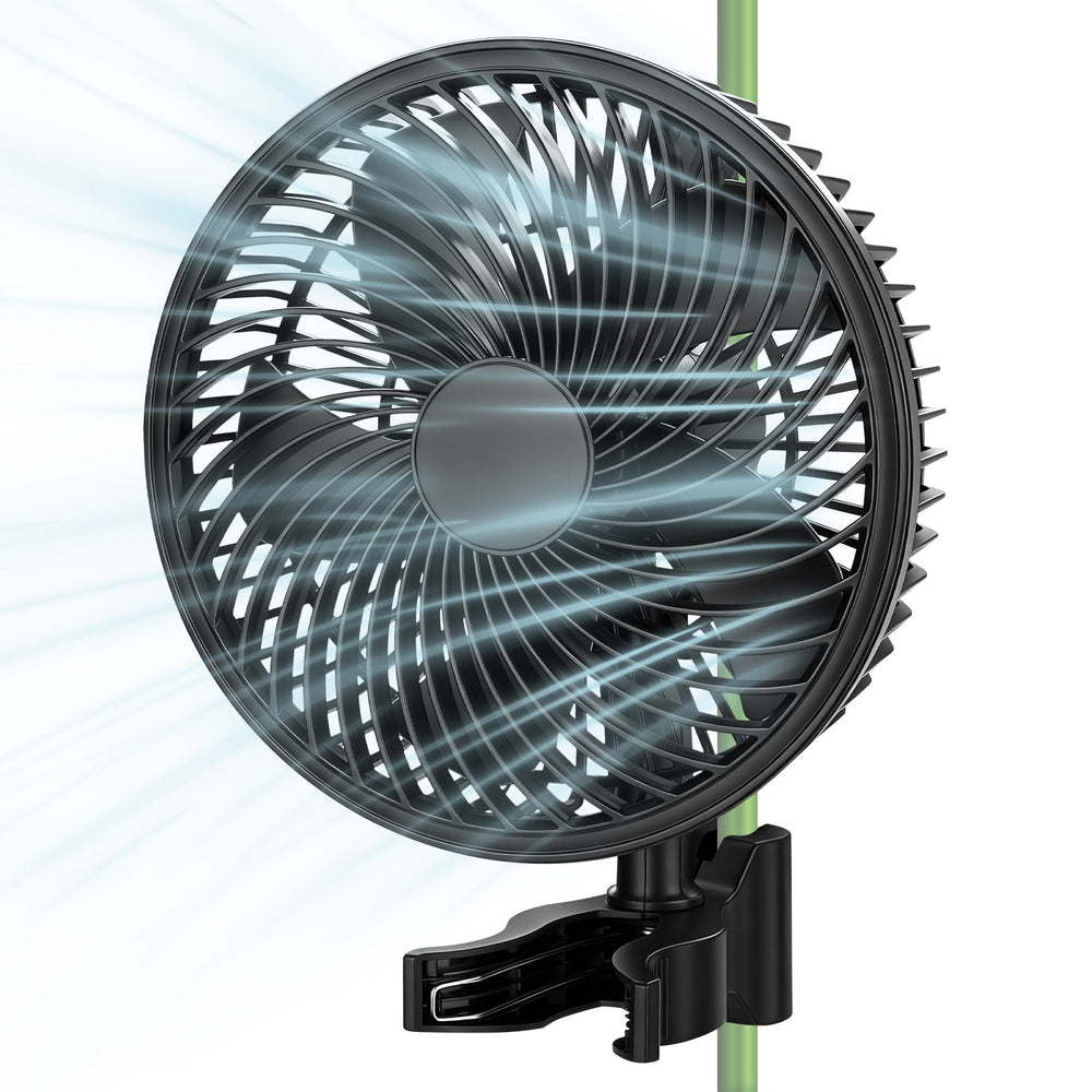 Ventilateur de brassage Grow 320 CFM – ventilateur à pince silencieux avec moteur EC, 10 vitesses, oscillation, IP44