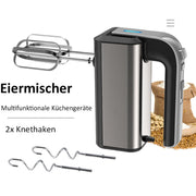 Håndmixer 800W – elektrisk røremaskine med 5 hastigheder og tilbehør i rustfrit stål