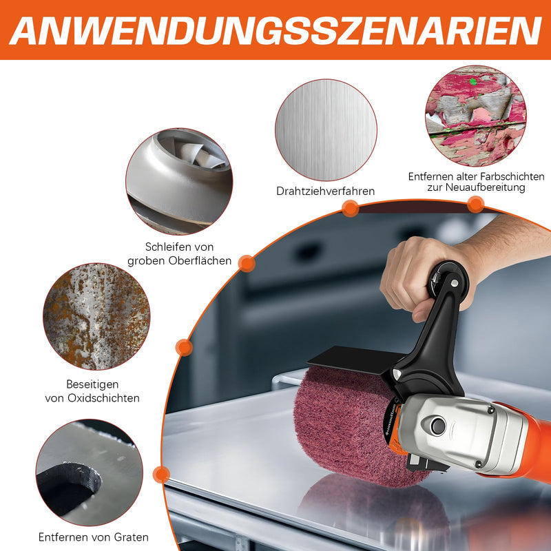 Højkvalitets sliberullebørste med aluminiumoxid – professionel overfladebehandling til metal, træ og sten