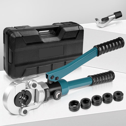 Hydraulische Presszange V - Kontur Set 12–28mm – Profi Verpressung für Kupfer - , Edelstahl - & Verbundrohre