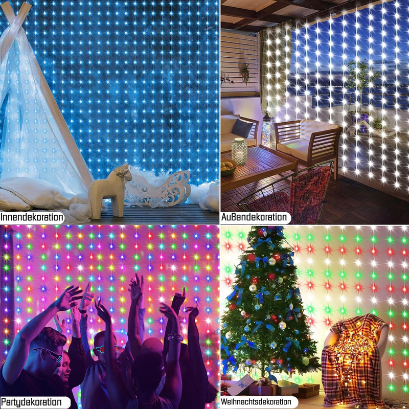 Slimme gordijnverlichting – 300 leds, 3×3 m, 16 miljoen kleuren, app & afstandsbediening