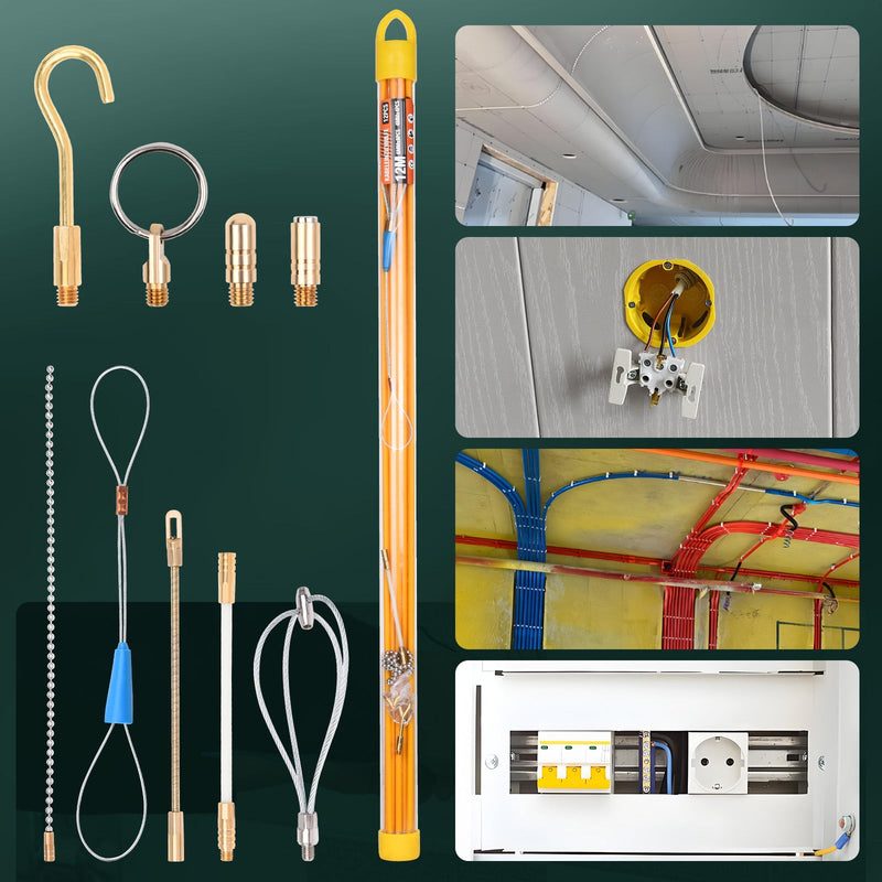c
Fiberglass cable puller 12 m with accessories | for cables 1–4 mm²