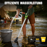 Sladdlös batteridriven regntunna-pump – vattenöverföringspump 50 l/min, 10 m lyfthöjd, bärbar 18V-pump