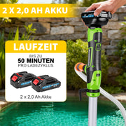 Kabellös batteridriven regntunnspump – vattenöverföringspump 50 l/min, 10 m lyfthöjd, bärbar 18V-pump