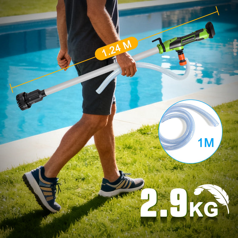 Sladdlös batteridriven regntunnspump – vattenöverföringspump 50 L/min, 10 m lyfthöjd, bärbar 18V-pump