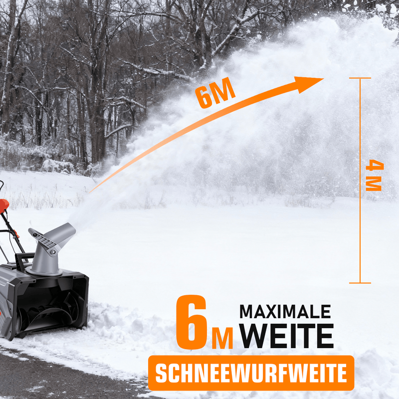 Sladdlös elektrisk snöslunga 1500W – 46 cm arbetsbredd, 40V-batteri, lätt och kraftfull för gångvägar, uppfarter och trädgårdar
