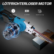Cordless mini belt sander 18V with 6 speeds & dust port
