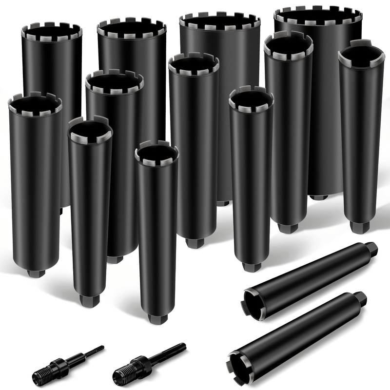 Diamond core drill for reinforced concrete – wet drilling, step core bit, Ø25 mm+ steel, 460 mm