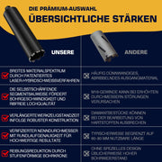 Diamond core bit for reinforced concrete – wet drilling, step crown, Ø25 mm+ steel, 460 mm
