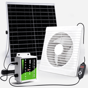 Leiser Solarventilator 200mm – Akku - betrieben, ideal für Hühnerstall, Gewächshaus & Schuppen