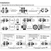 Hvidt ventilsæt til radiator i messing med termostat – 1/2" og 3/4" tilslutninger