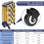 Multifunctional work platform with 500 kg load capacity – height-adjustable, mobile, and versatile