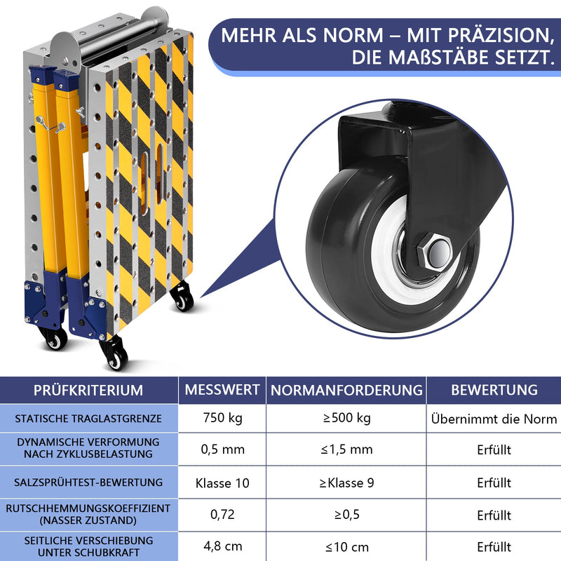 Multifunctional work platform with 500 kg load capacity – height-adjustable, mobile, and versatile