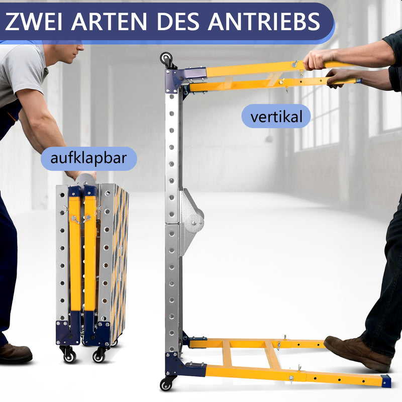 Multifunctional work platform with 500 kg load capacity – height-adjustable, mobile, and versatile