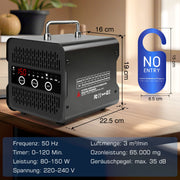 Ozone generator 65,000 mg/h – professional ozone generator for odor removal up to 300 m²