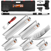 Professional surface filler set (21-piece) | 5 sizes, telescopic pole, 5 spare blades & case