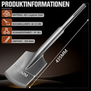 Robust SDS Max chisel for precise work on concrete, tiles, and plaster