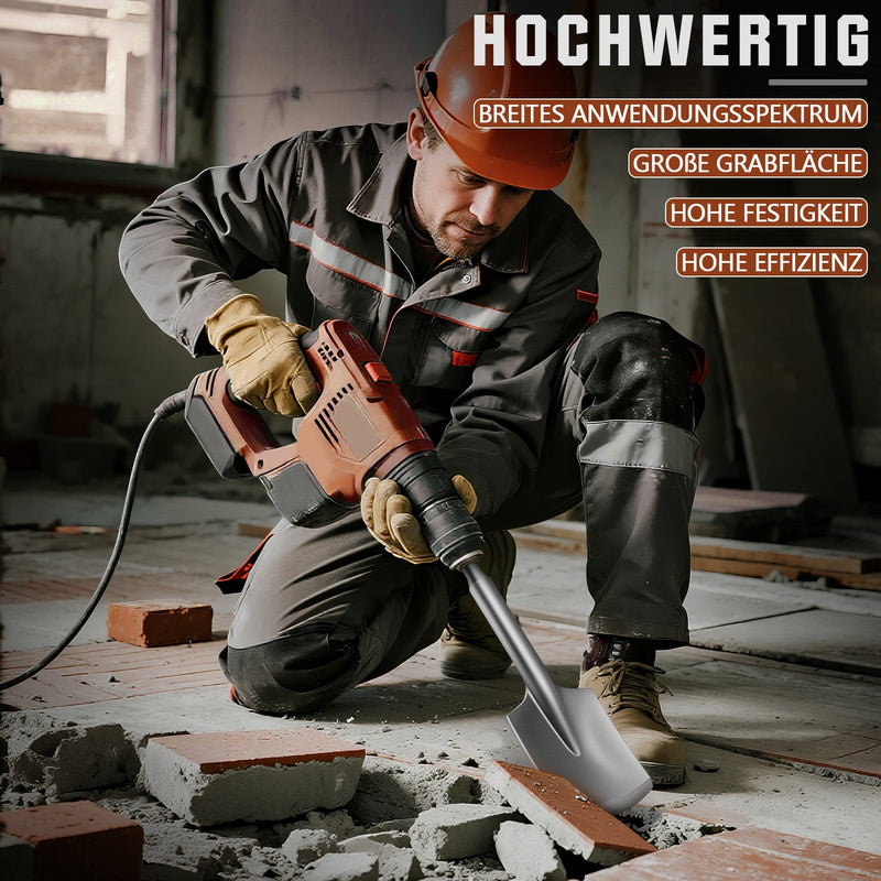 Robust SDS Max spade chisel for precise work on concrete, tiles and plaster