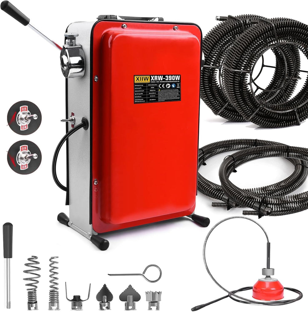 Rørrenser 390W med 16 mm 33 m spiral, Ø20 - 100 mm rørrensemaskine