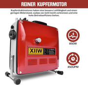 Rohrreinigungsmaschine 850W Set, Ø20 - 200mm Rohrleitungen, Spiralen 21/14,5/5m, 12 Köpfe, 450U/min