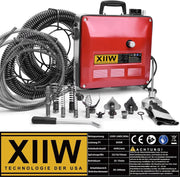 Rohrreinigungsmaschine 850W Set, Ø20 - 200mm Rohrleitungen, Spiralen 21/14,5/5m, 12 Köpfe, 450U/min