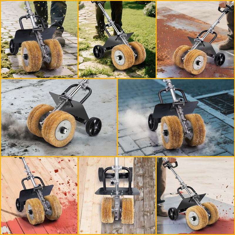 Satinadora 3850W – lijadora 6 en 1 para madera, metal, piedra y baldosas con cepillos de acero