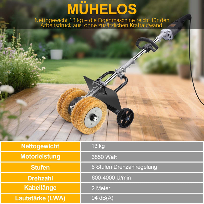 alt
Lijadora satinadora 3850W – máquina de lijado 6 en 1 para madera, metal, piedra y azulejos con cepillos de acero