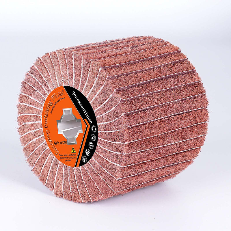 Cepillo de rodillo abrasivo satinado para metal y madera – PA/óxido de aluminio y carburo de silicio, varios granos