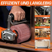 Cepillo de rodillo abrasivo satinador para metal y madera – PA/óxido de aluminio y carburo de silicio, varios granos