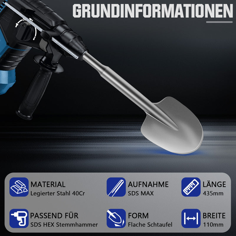 SDS Max spade chisel 435×110 mm – Precise work for renovation and demolition