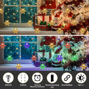 Star light string for a festive atmosphere – 144 LEDs, 2 m warm white