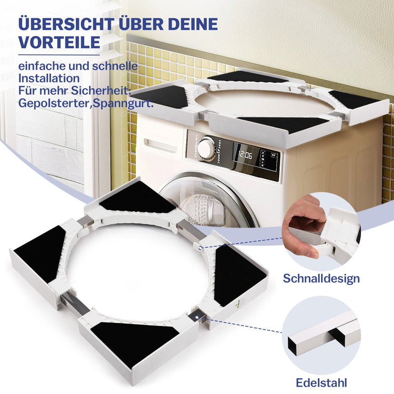 Universal stacking kit for washing machine and dryer – adjustable, space-saving and stable
