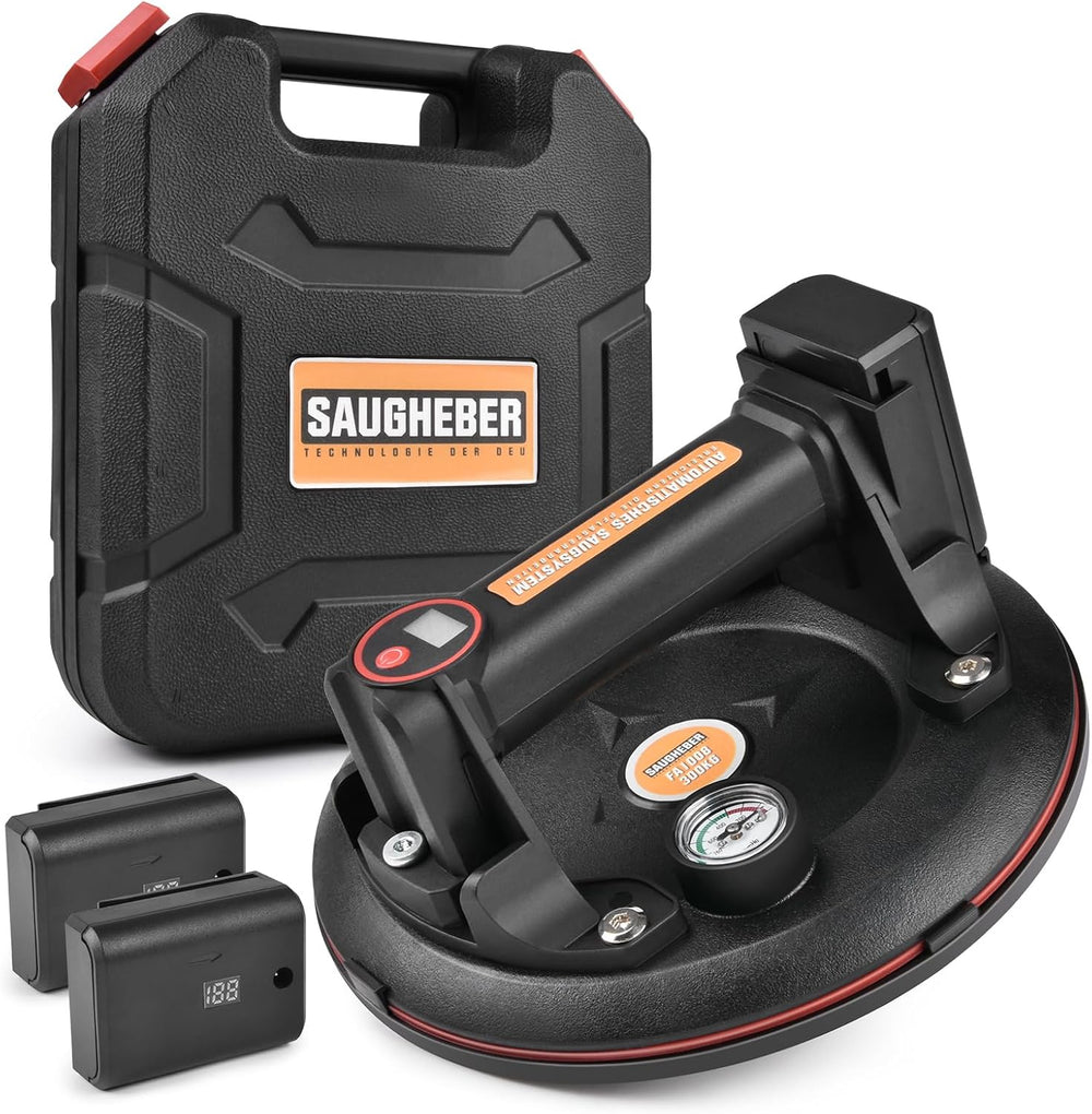 Vakuum Glasheber 300 kg – Elektrischer Saugheber mit Akku & Drucksensor für Bau & Industrie