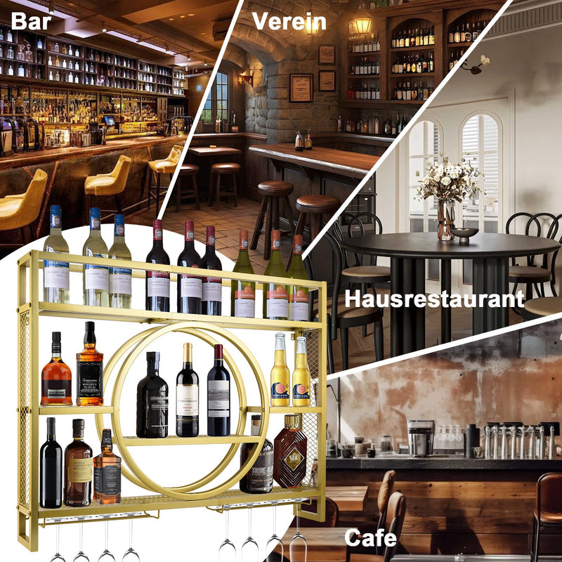 Vægmonteret vinreol – 3 størrelser, høj kapacitet, stilrent design
