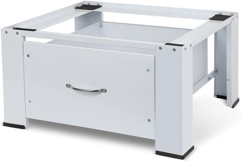 Base para lavadora con cajones, soporte para lavadora 63 x 54.5 x 32 cm hasta 150 kg