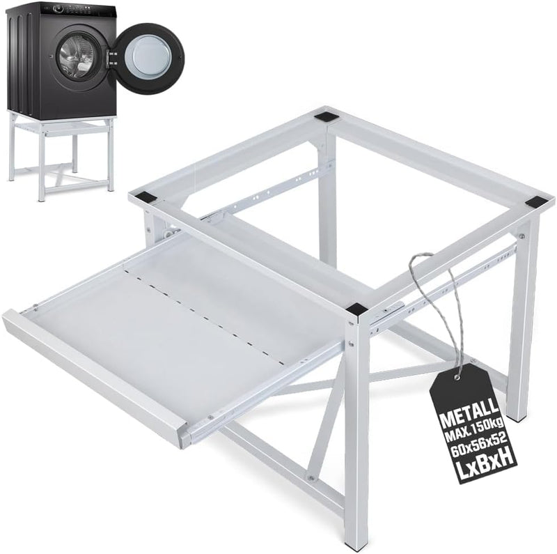 Base para lavadora con cajón 150 kg | Protección contra inundaciones y antideslizante