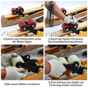 XIIW 2x Nylon Hubwagenrollen 80x70 mm Weiß, Achse 20 mm, Lastrollen für Handhubwagen, bis 1000 kg pro Rolle
