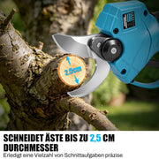 XIIW 4-in-1 Akku Hochentaster & Gartenschere Set 600W bürstenlos – Mini Kettensäge mit Teleskopstange, 2 Akkus, Baumschnitt Werkzeug Set