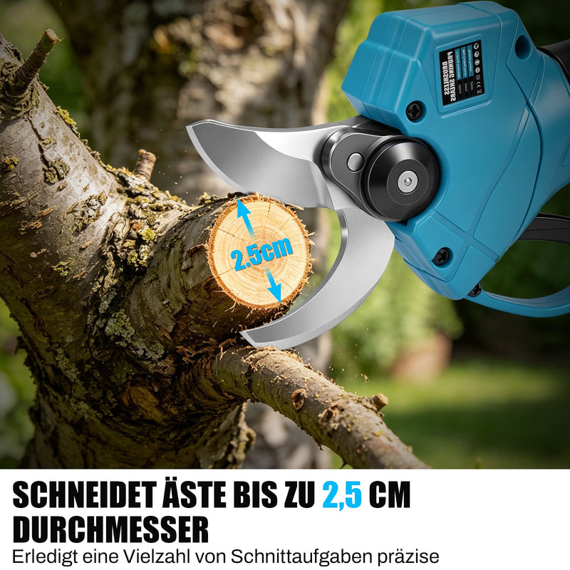 XIIW 4-in-1 Akku Hochentaster & Gartenschere Set 600W bürstenlos – Mini Kettensäge mit Teleskopstange, 2 Akkus, Baumschnitt Werkzeug Set