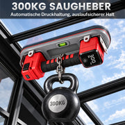 XIIW Akku Vakuumheber 2er Set, 300 kg Elektrischer Fliesenheber mit Automatischer Druckhaltung, Digitalanzeige & 4000mAh Akku